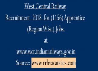 West Central Railway Recruitment 2018