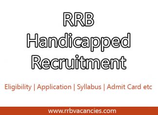 RRB Handicapped Recruitment