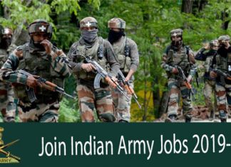 Join Indian Army Recruitment 2019