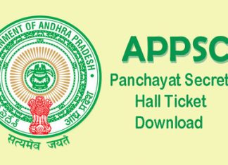 APPSC Panchayat Secretary Hall Ticket