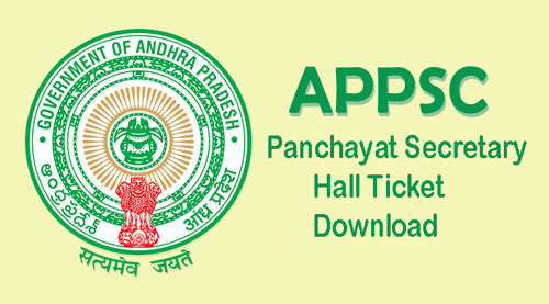 APPSC Panchayat Secretary Hall Ticket
