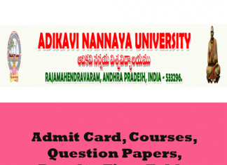 Adikavi Nannaya University Time Table