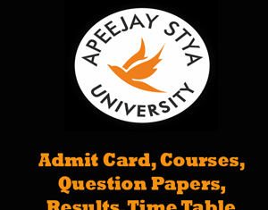 Appejay Stay University Time Table