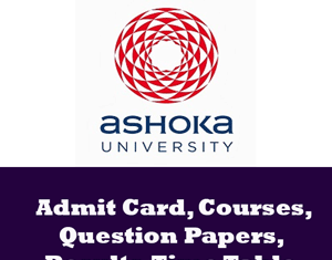 Ashoka University Time Table