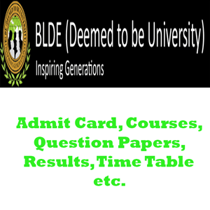 BLDE University Time Table
