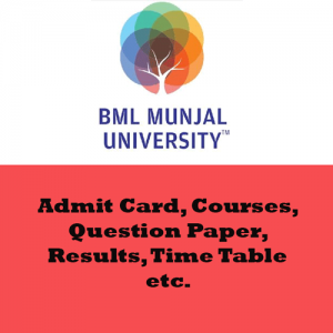 BML Munjal University Time Table