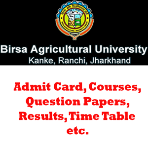 Birsa Agricultural University Time Table