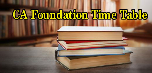 CA Foundation Time Table