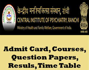 Central Institute Of Psychiatry Time Table