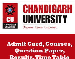 Chandigarh University Time Table