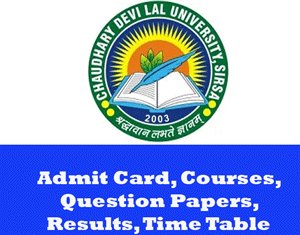 Chaudhary Devi Lal University Time Table