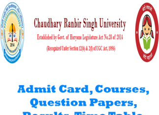 Chaudhary Ranbir Singh University Time Table