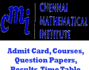 Chennai Mathematical Institute Time Table