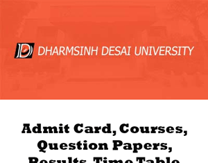 Dharmsih Desai University Time Table