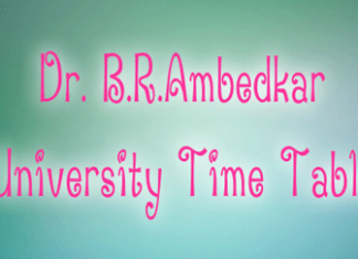 Dr. B.R.Ambedkar University Time Table