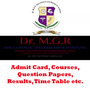Dr MGR University Time Table