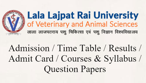 Lala Lajpat Rai University Of Veterinary And Animal Sciences Question  Papers – Download LUVAS Question Papers PDF