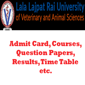 Lala Lajpat Rai University of Veterinary and Animal Sciences Time Table |  Exam Days