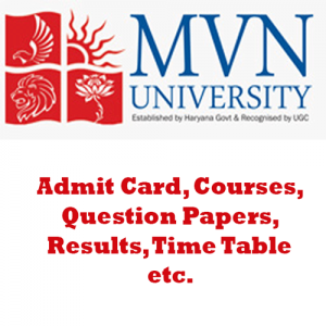 MVN UNiversity Time Table