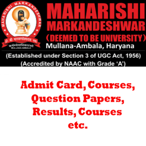 Maharshi Markandeshar University Time Table