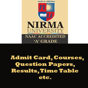 NIRMA University Time Table