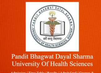 Pandit Bhagwat Dayal Sharma University Of Health Sciences
