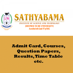 Sathyabam University Time Table