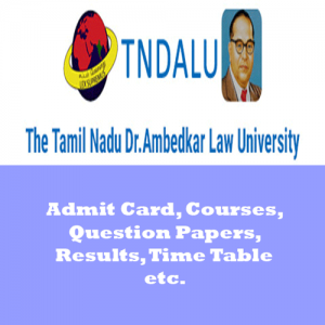 TNDALU University Time Table