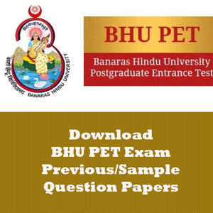 BHU PET Question Papers