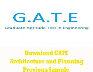 GATE Arcitecture and Planning Question Papers