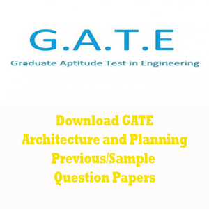 GATE Arcitecture and Planning Question Papers