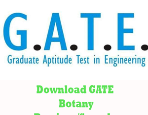 GATE Botany Question Papers