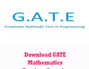 GATE Mathematcis Question Papers