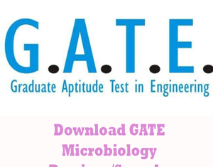 GATE Microbiology Question Papers