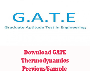 GATE Thermodynamics Question Papers
