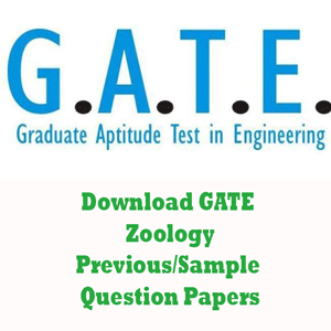 GATE Zoology Question Papers