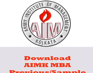 AIMK MBA Question Papers