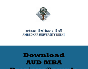 AUD MBA Question Papers