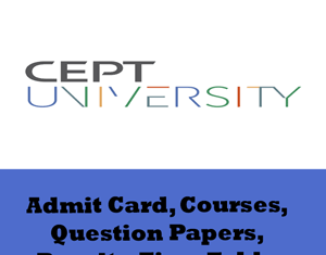 CEPT University Time Table