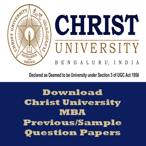 Christ University MBA Question Papers
