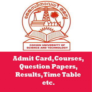 Cochin University of Science & Technology Time Table