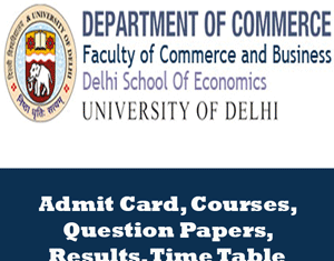 Delhi School of Economics Time Table