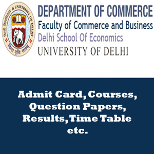 Delhi School of Economics Time Table