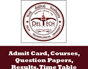 Delhi Technological University Time Table