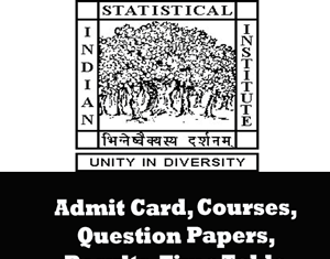 Indian Statistical Institute Time Table