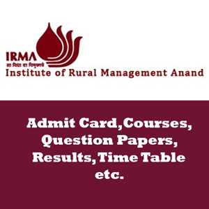 Institute of Rural Management Time Table