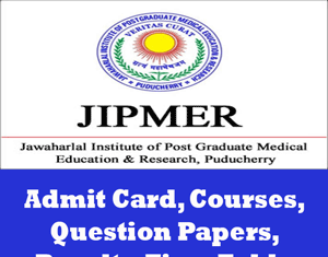 Jawaharlal Institute of PG Medical Education & Research Time Table