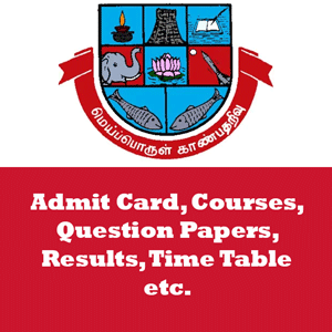 Madurai Kamaraj University Time Table