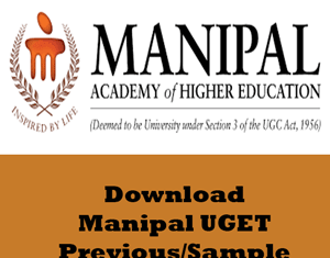 Manipal UGET Question Papers