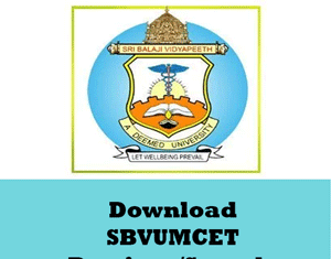 SBVUMCET Question Papers